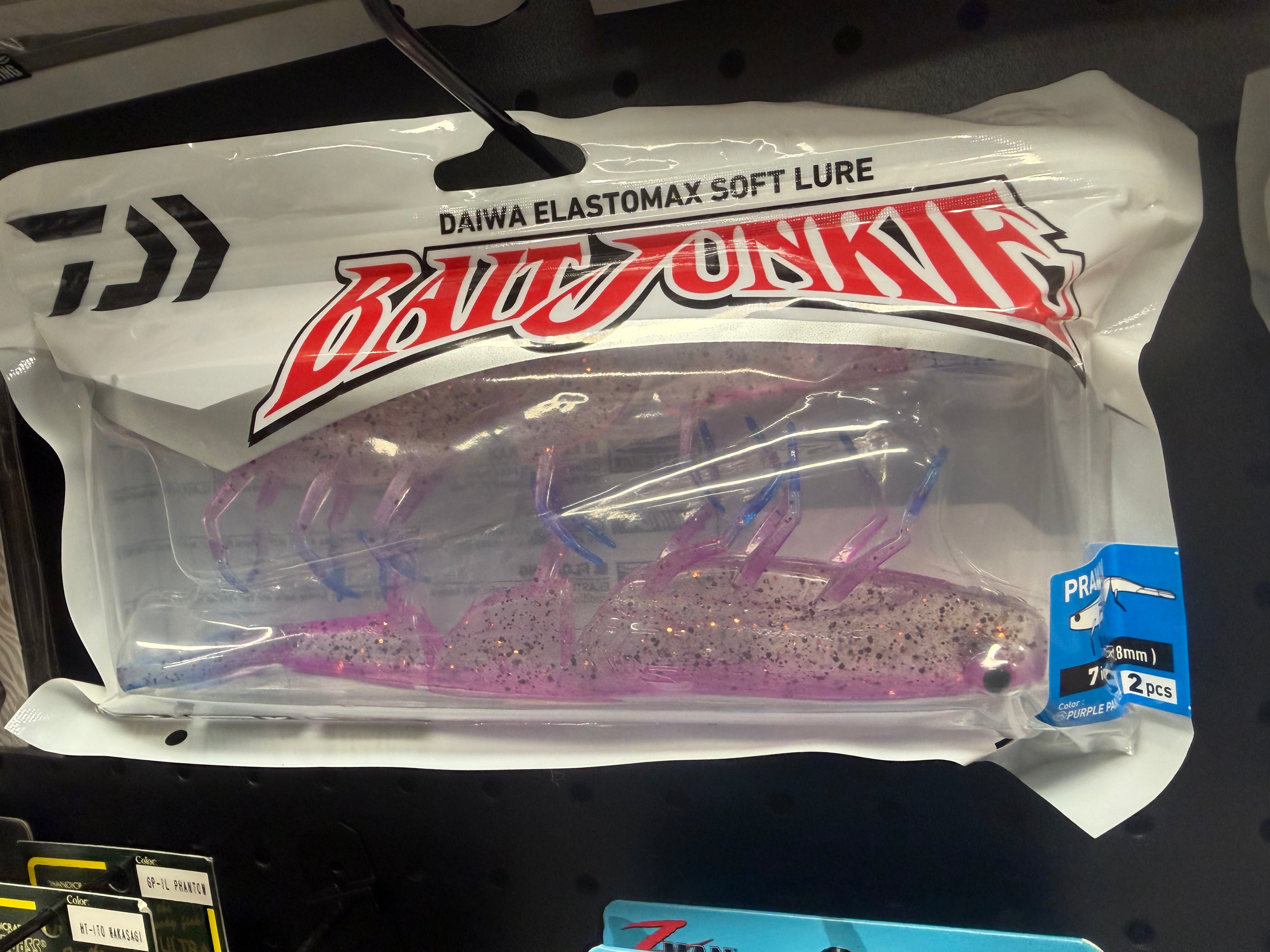 7 inch bait junkie prawn purple panther
